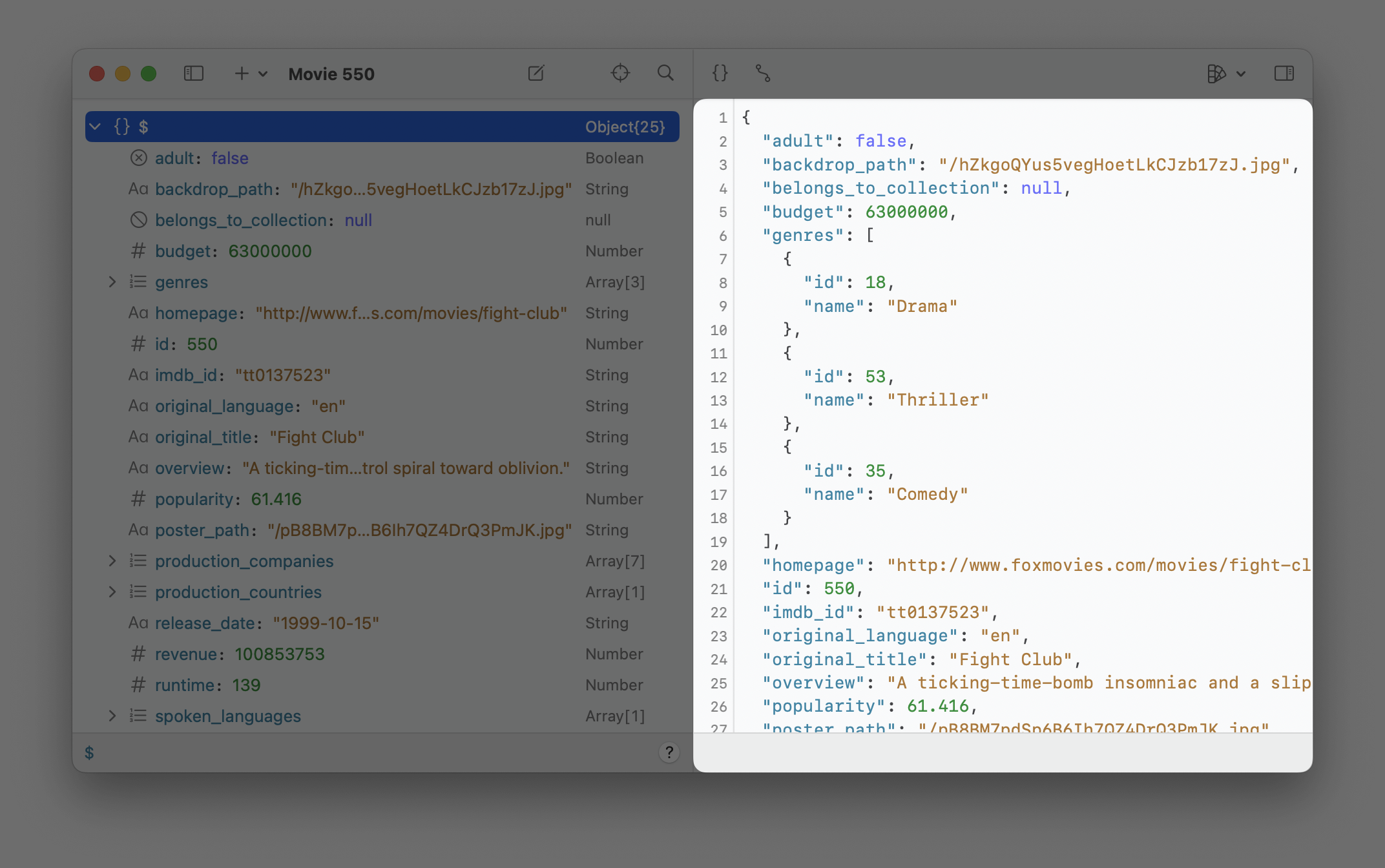 Screenshot of Editor of OK JSON